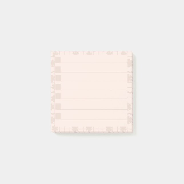 Post-it® Notas adhesivas florales de melocotón (Anverso)