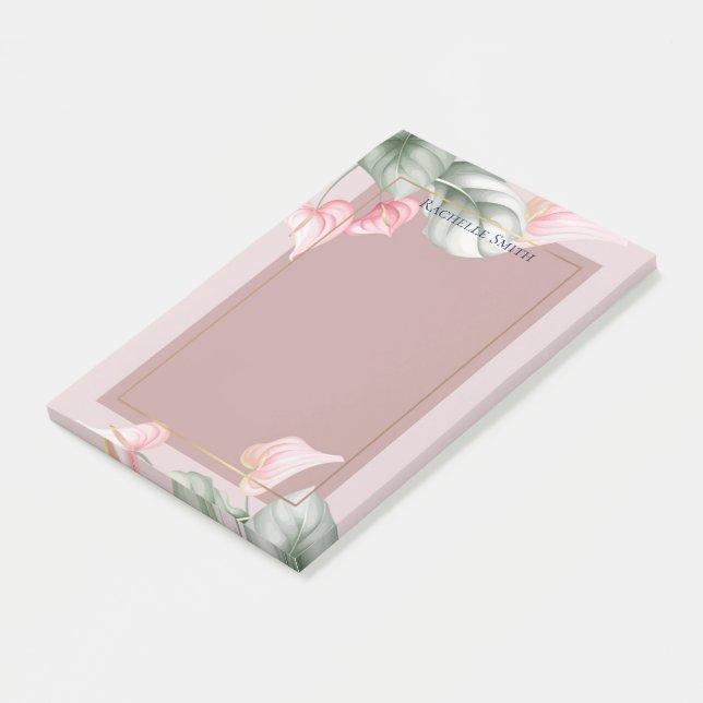 Post-it® Notas Adhesivas Florales Personalizadas (En perspectiva)