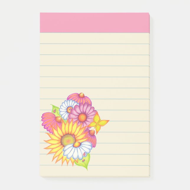 Post-it® Notas Adhesivas Flores Silvestres de Verano (Anverso)