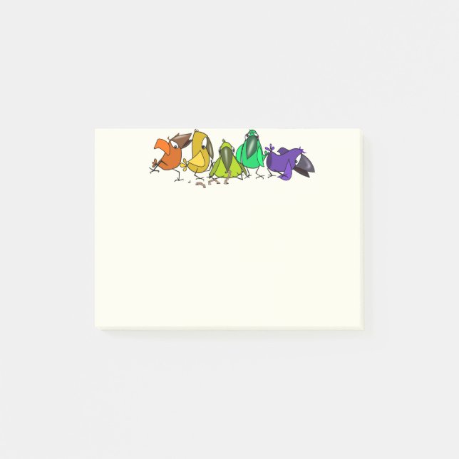 Post-it® Notas Adhesivas Funny Birds® (Anverso)