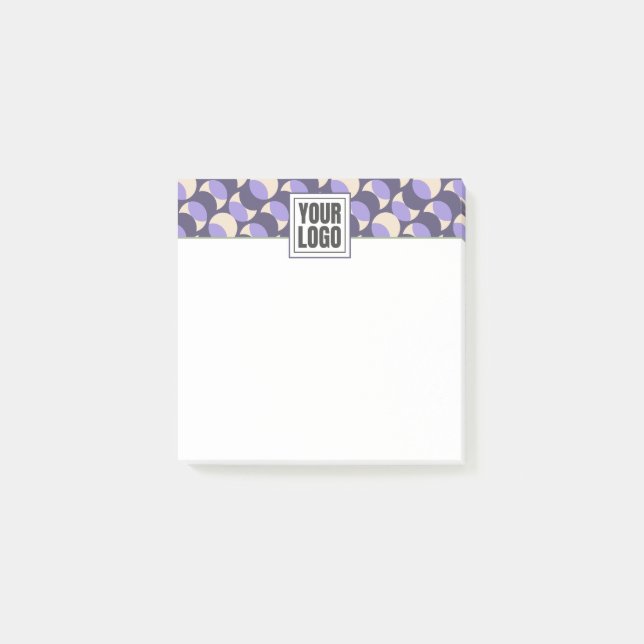 Post-it® Notas Adhesivas Geométricas Lavanda Modernas y Ret (Anverso)
