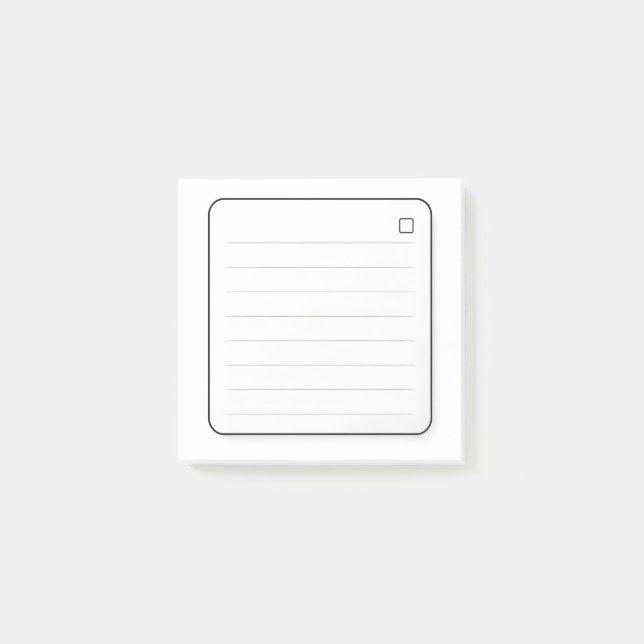 Post-it® Notas Adhesivas Imprimibles de Líneas Mínimas | Lí (Anverso)