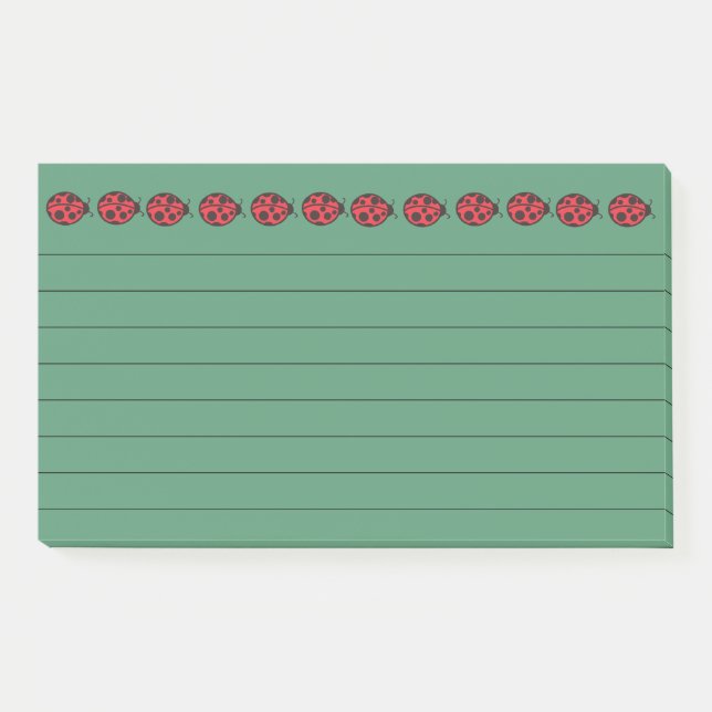 Post-it® Notas adhesivas jumbo de mariquita (Anverso)