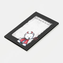 Post-it® Notas adhesivas KiniArt Westie Diablo