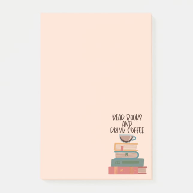 Post-it® Notas Adhesivas Leer Libros y Beber Café (Anverso)