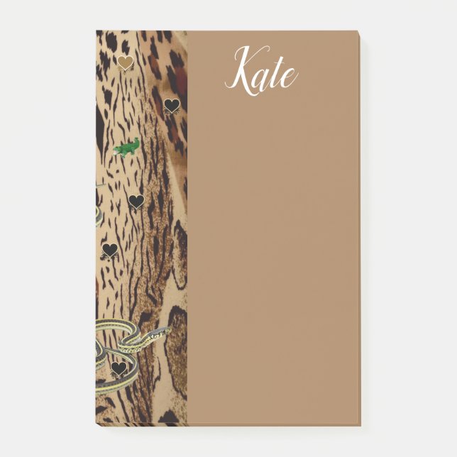 Post-it® Notas Adhesivas Leopardo (Anverso)