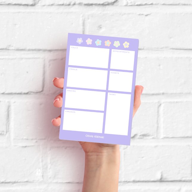 Post-it® Notas Adhesivas Moradas con Flores Pastel (Subido por el creador)