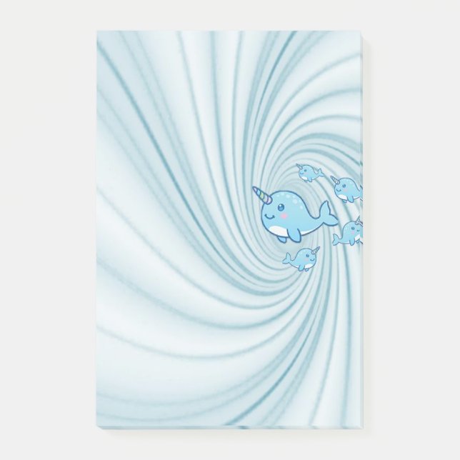 Post-it® Notas Adhesivas Narval Azul (Anverso)