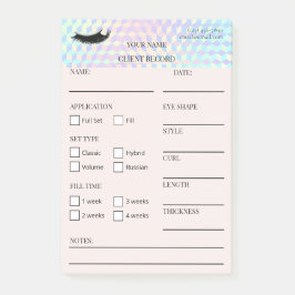 Post-it® Notas adhesivas para clientes de pestañas holográf