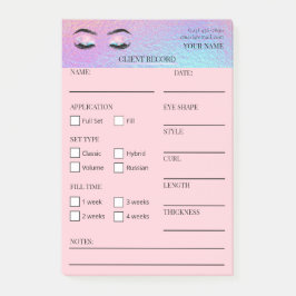 Post-it® Notas adhesivas para clientes de pestañas holográf