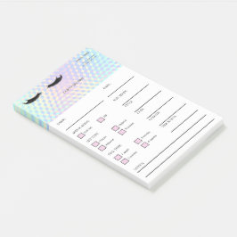 Post-it® Notas adhesivas para clientes de pestañas holográf