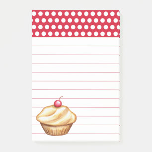 Post-it® Notas adhesivas para lista de compras de pastelito