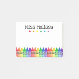 Post-it® Notas Adhesivas para Maestra de Preescolar Crayone