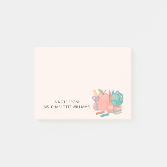 Post-it® Notas adhesivas para maestros de vuelta a clases e (Anverso)