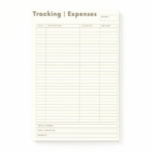 Notas adhesivas para seguimiento de gastos