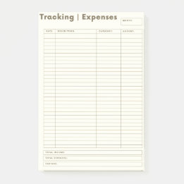 Post-it® Notas adhesivas para seguimiento de gastos