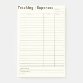Post-it® Notas adhesivas para seguimiento de gastos