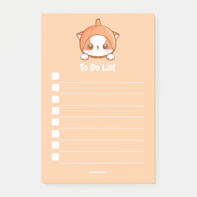 Post-it® Notas adhesivas personalizables Pumpki Mochi para  (Anverso)