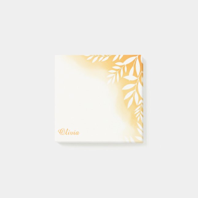 Post-it® Notas Adhesivas Personalizadas Acuarela Dorada (Anverso)