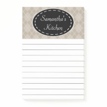 Notas Adhesivas Personalizadas Beige para Cocina