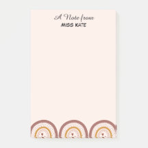 Notas Adhesivas Personalizadas Boho Rainbow Hearts