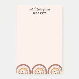 Post-it® Notas Adhesivas Personalizadas Boho Rainbow Hearts