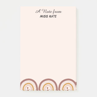 Post-it® Notas Adhesivas Personalizadas Boho Rainbow Hearts
