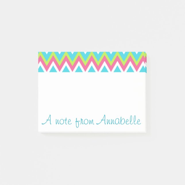 Post-it® Notas Adhesivas Personalizadas Brillantes Arcoíris (Anverso)