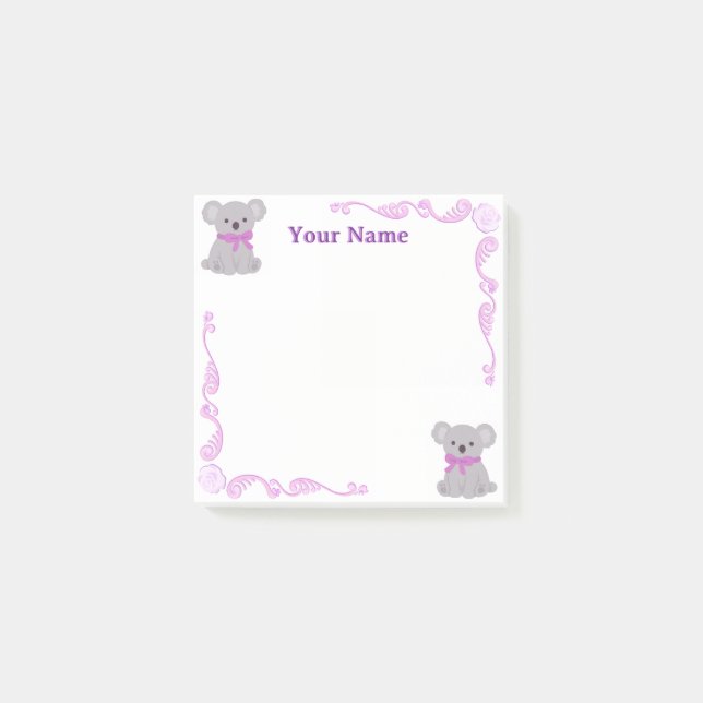 Post-it® Notas adhesivas personalizadas con filigrana de ko (Anverso)