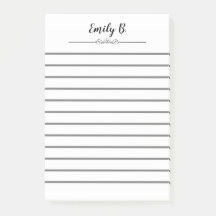 Notas Adhesivas Personalizadas Con Líneas Y Nombre