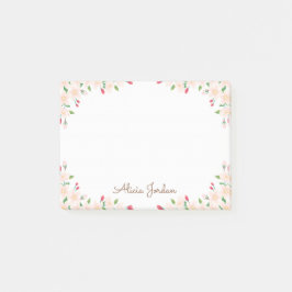 Post-it® Notas Adhesivas Personalizadas con Nombre Flor de 