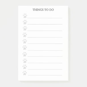 Post-it® Notas adhesivas personalizadas Cute Paws Cosas por