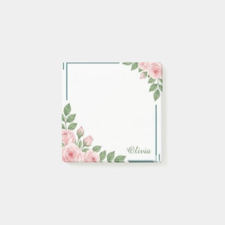 Post-it® Notas Adhesivas Personalizadas de Acuarela Floral