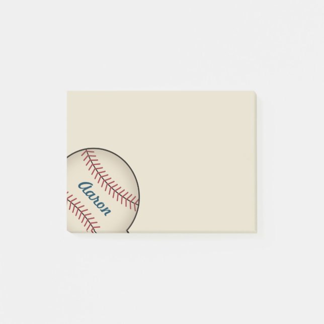 Post-it® Notas Adhesivas Personalizadas de Béisbol Regalo (Anverso)