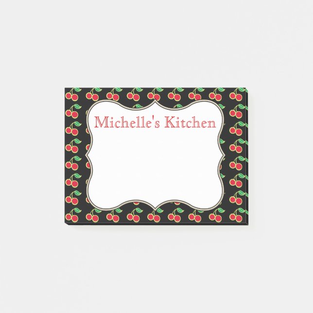 Post-it® Notas Adhesivas Personalizadas de Cereza Roja (Anverso)