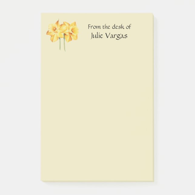 Post-it® Notas adhesivas personalizadas de color amarillo n (Anverso)