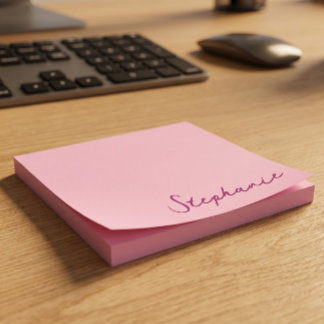 Post-it® Notas Adhesivas Personalizadas de Color Rosa con L