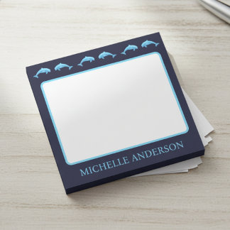 Post-it® Notas adhesivas personalizadas de delfines con nom