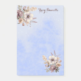 Post-it® Notas adhesivas personalizadas de flores bonitas a