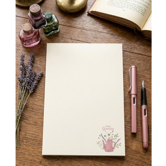 Post-it® Notas Adhesivas Personalizadas de Flores y Tetera (Subido por el creador)