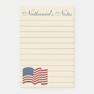 Post-it® Notas Adhesivas Personalizadas de la Bandera Ameri