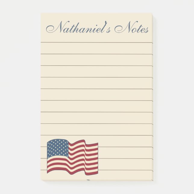 Post-it® Notas Adhesivas Personalizadas de la Bandera Ameri (Anverso)