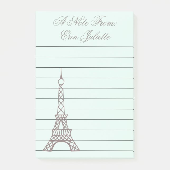 Post-it® Notas Adhesivas Personalizadas de la Torre Eiffel  (Anverso)