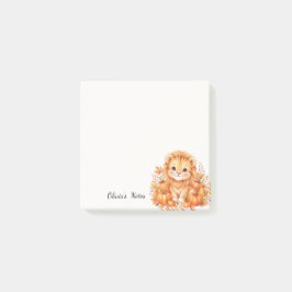 Post-it® Notas Adhesivas Personalizadas de León Adorable de