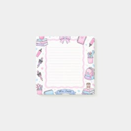 Post-it® Notas Adhesivas Personalizadas de Maestra Coquette
