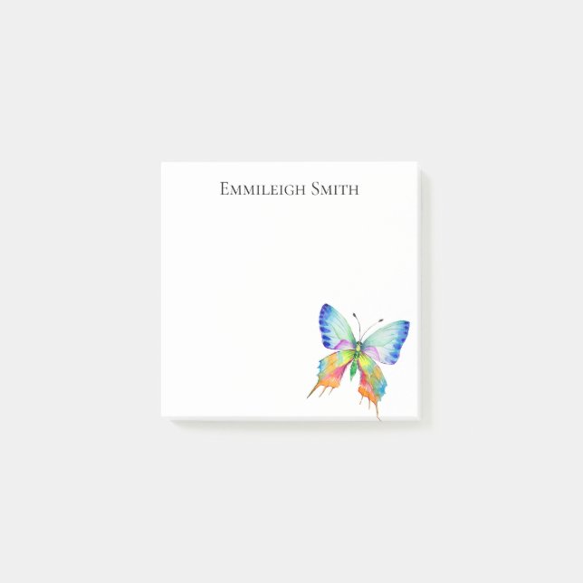 Post-it® Notas adhesivas personalizadas de mariposa de arco (Anverso)