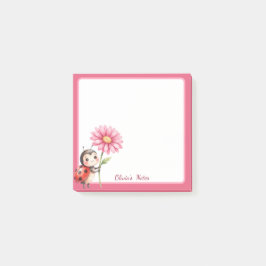 Post-it® Notas Adhesivas Personalizadas de Mariquita con Fl