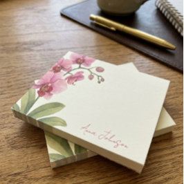 Post-it® Notas Adhesivas Personalizadas de Orquídea en Acua