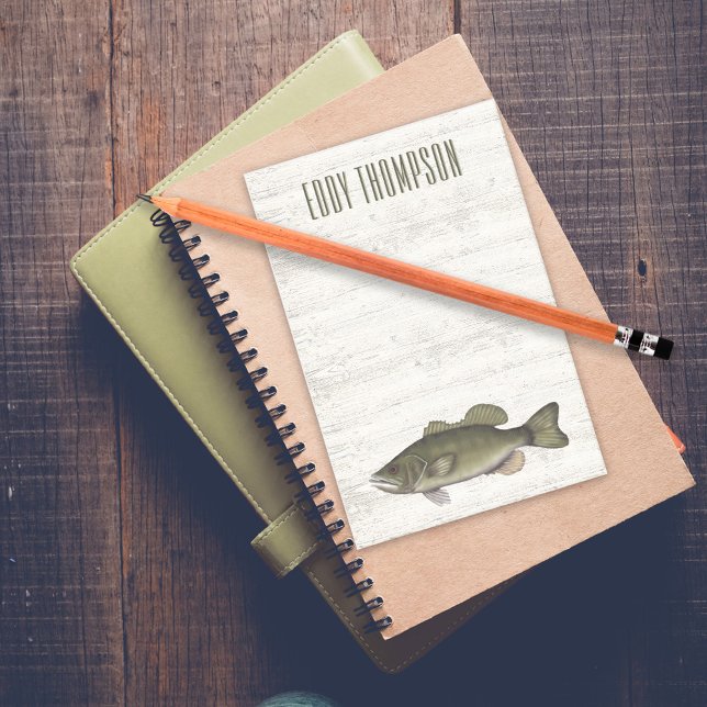 Post-it® Notas Adhesivas Personalizadas de Pesca Rústica (Fishing Fish Custom Post It Notes.)