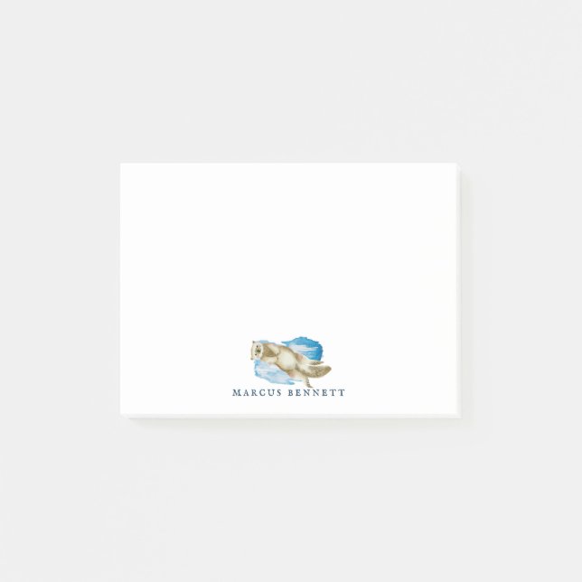 Post-it® Notas Adhesivas Personalizadas | Nutria Marina (Anverso)